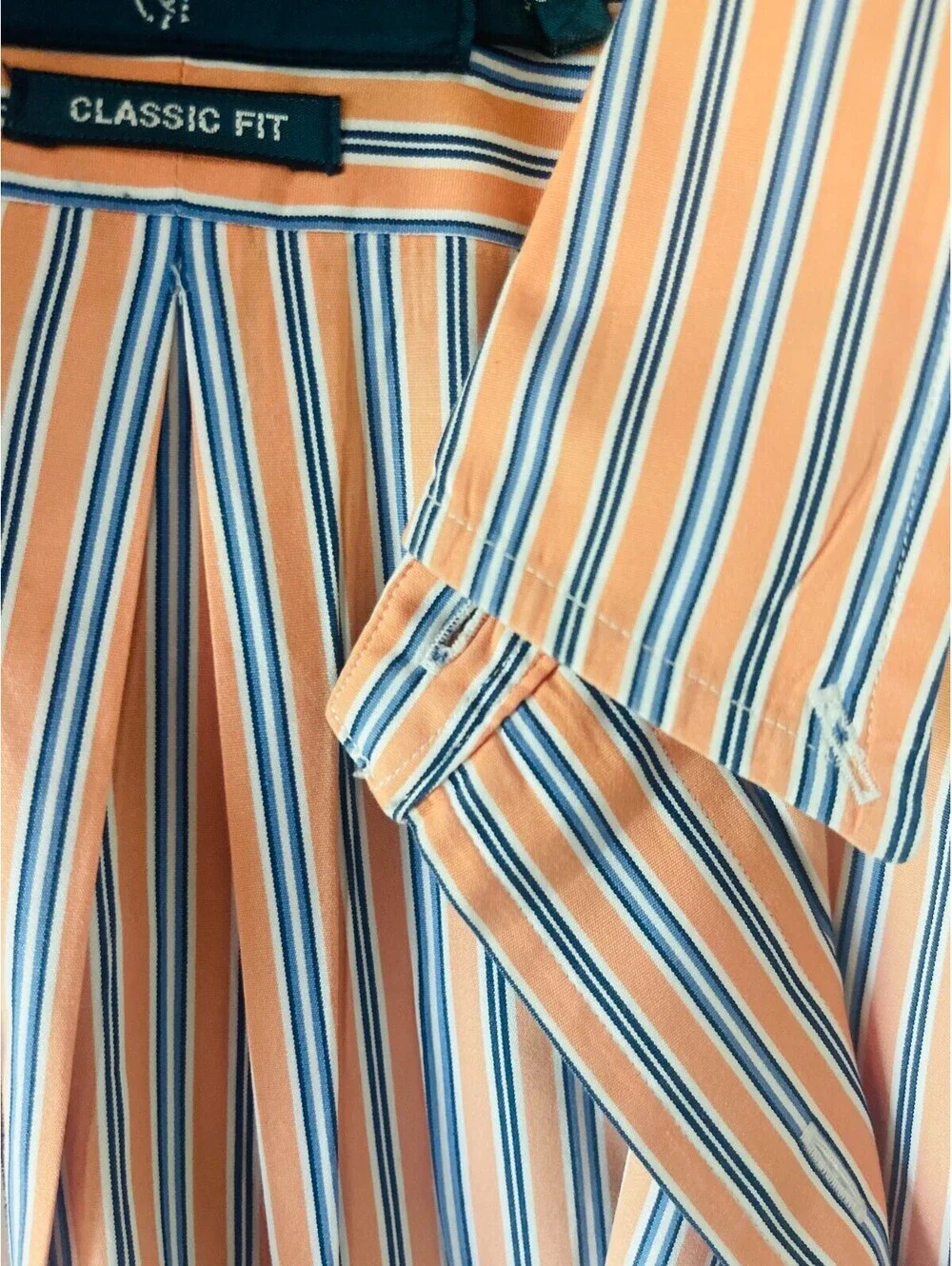 Ralph Lauren Orange/White/Blue Button Down Shirt-L